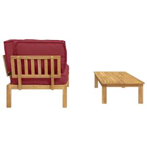Set pohovek 2 pcs Víno Červené Masivní akátové dřevo - obrázek 10