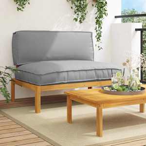 Set pohovek Šedá 120 x 92 x 69 cm Masivní akátové dřevo - obrázek 1