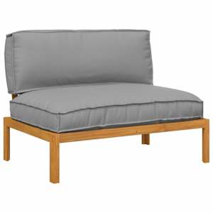 Set pohovek Šedá 120 x 92 x 69 cm Masivní akátové dřevo - obrázek 2