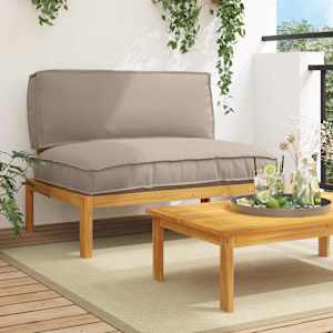 Kavčna garnitura Taupe 120 x 92 x 69 cm Masiven les akacije