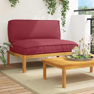 Set pohovek Víno Červené 120 x 92 x 69 cm Masivní akátové dřevo