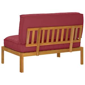 Set pohovek Víno Červené 120 x 92 x 69 cm Masivní akátové dřevo - obrázek 8