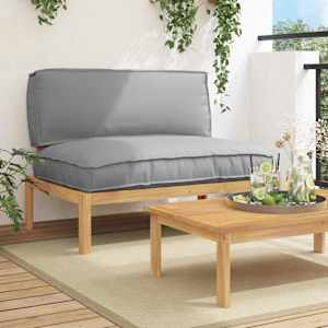 Set pohovek Šedá 120 x 92 x 69 cm Masivní akátové dřevo - obrázek 1