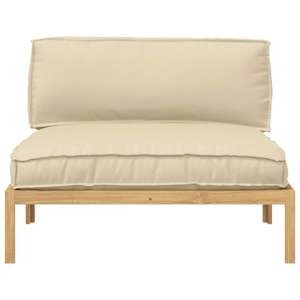 Set pohovek Béžová 120 x 92 x 69 cm Masivní akátové dřevo - obrázek 6