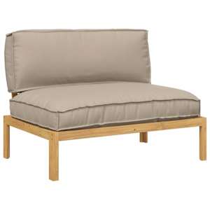 Set pohovek Taupe 120 x 92 x 69 cm Masivní akátové dřevo - obrázek 2