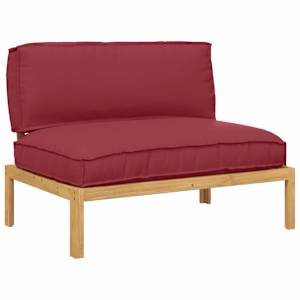 Set pohovek Víno Červené 120 x 92 x 69 cm Masivní akátové dřevo - obrázek 2