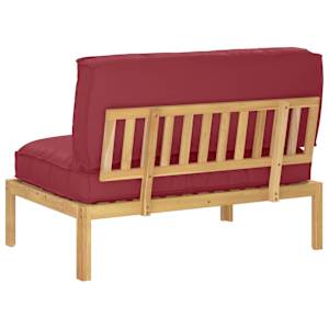 Set pohovek Víno Červené 120 x 92 x 69 cm Masivní akátové dřevo - obrázek 8