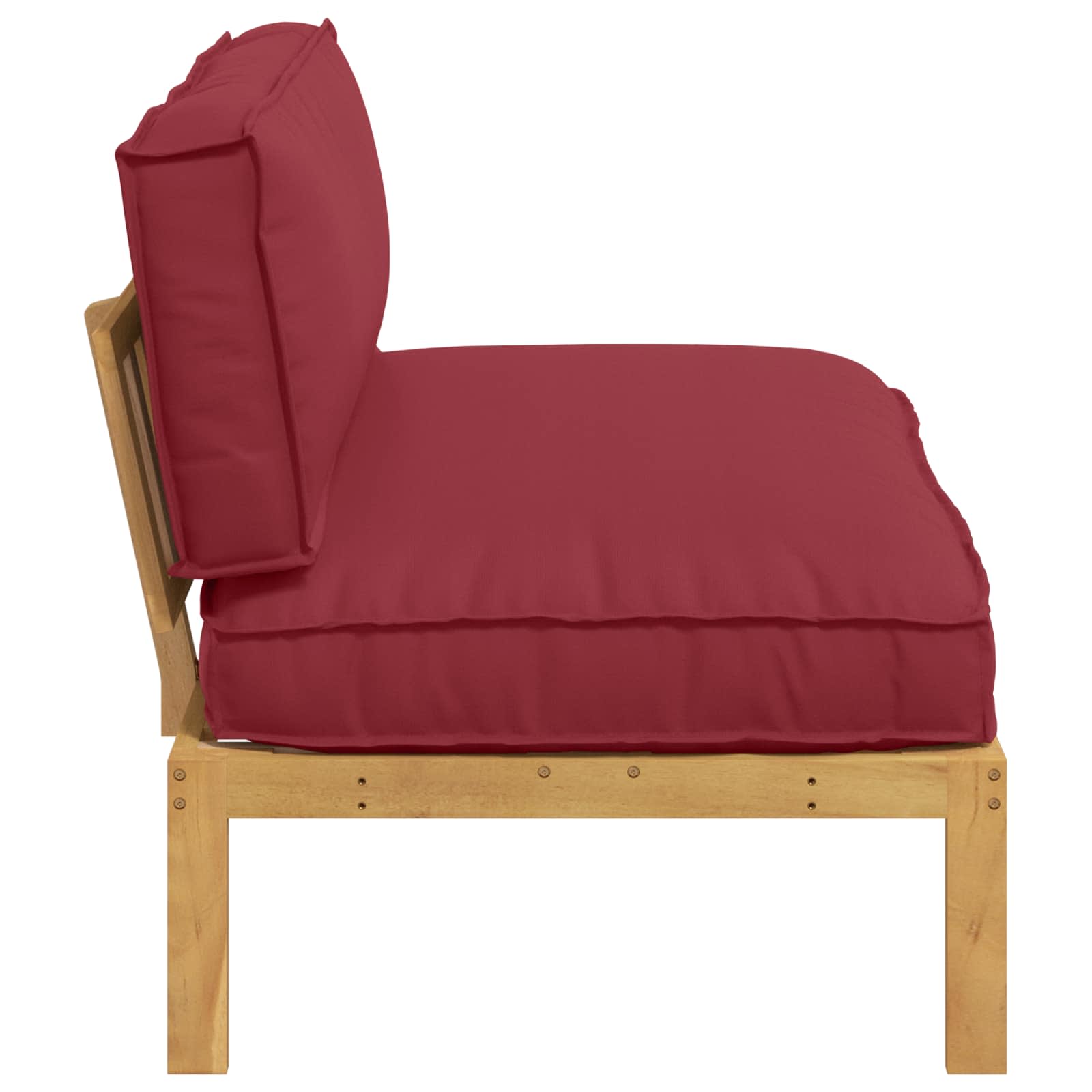 Bankstel Effen Wijnrood 120 x 80 x 69 cm Massief Acaciahout image 7