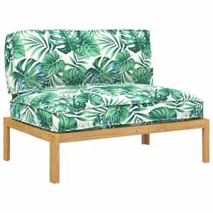 Set pohovek Vzor listů 120 x 92 x 69 cm Masivní akátové dřevo - obrázek 2