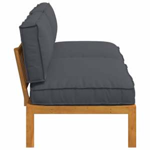 Set pohovek s polštářem 2 pcs Antracit Masivní akátové dřevo - obrázek 7