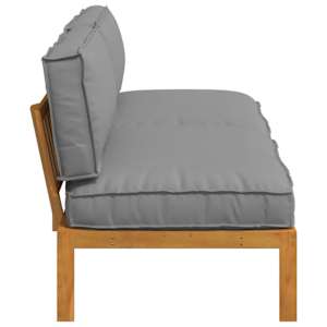 Set pohovek s polštářem 2 pcs Šedá Masivní akátové dřevo - obrázek 7