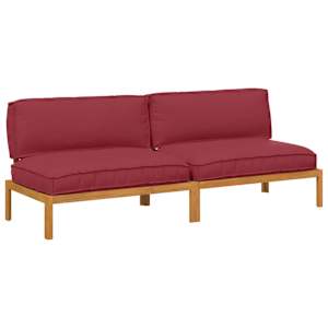 Set pohovek Víno Červené 240 x 92 x 69 cm Masivní akátové dřevo - obrázek 2