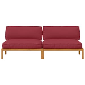 Set pohovek Víno Červené 240 x 92 x 69 cm Masivní akátové dřevo - obrázek 6