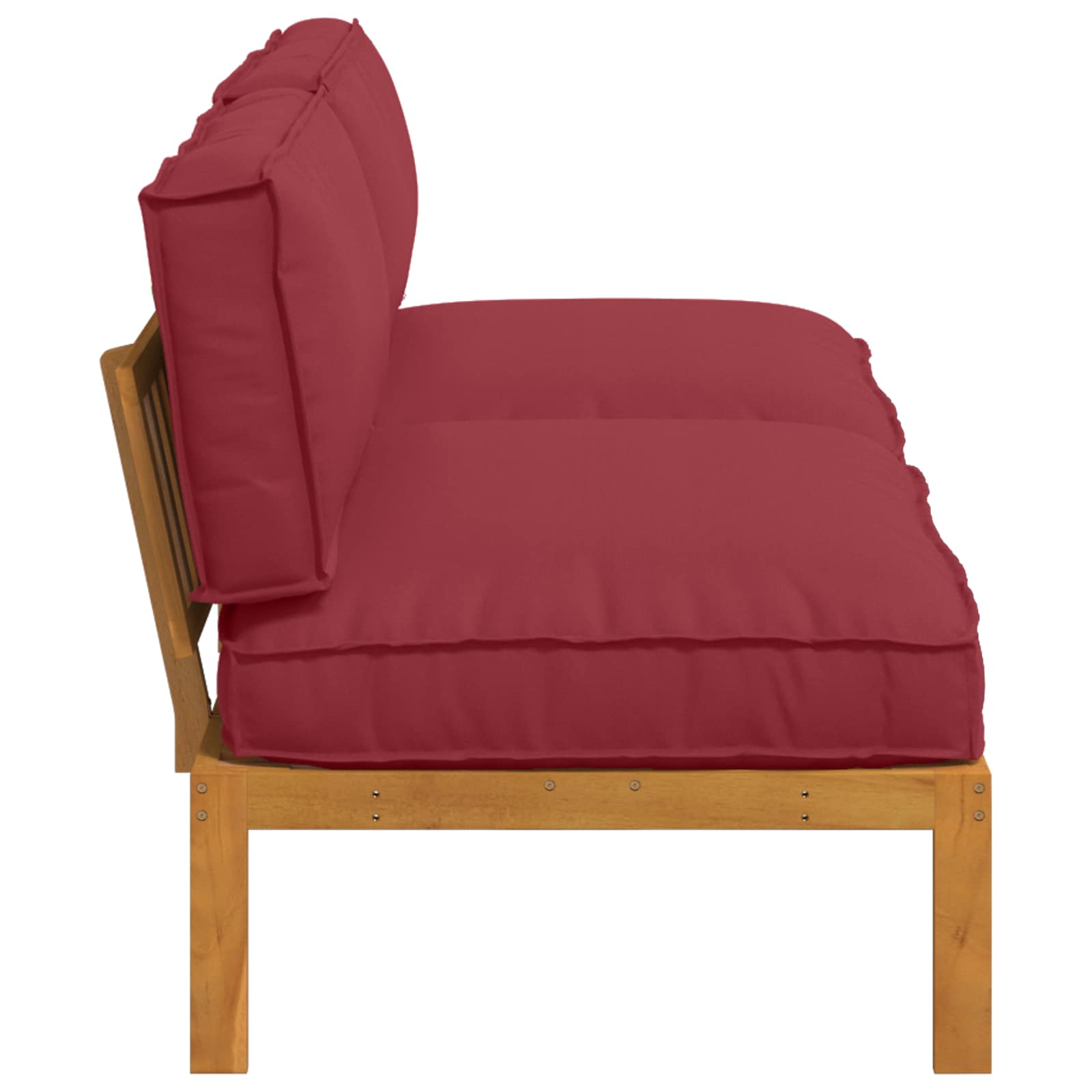 Bankstel Effen Wijnrood 240 x 80 x 69 cm Massief Acaciahout image 7