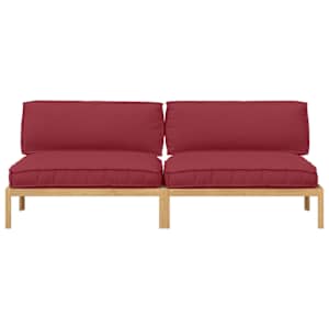 Set pohovek 2 pcs Víno Červené Masivní akátové dřevo - obrázek 6