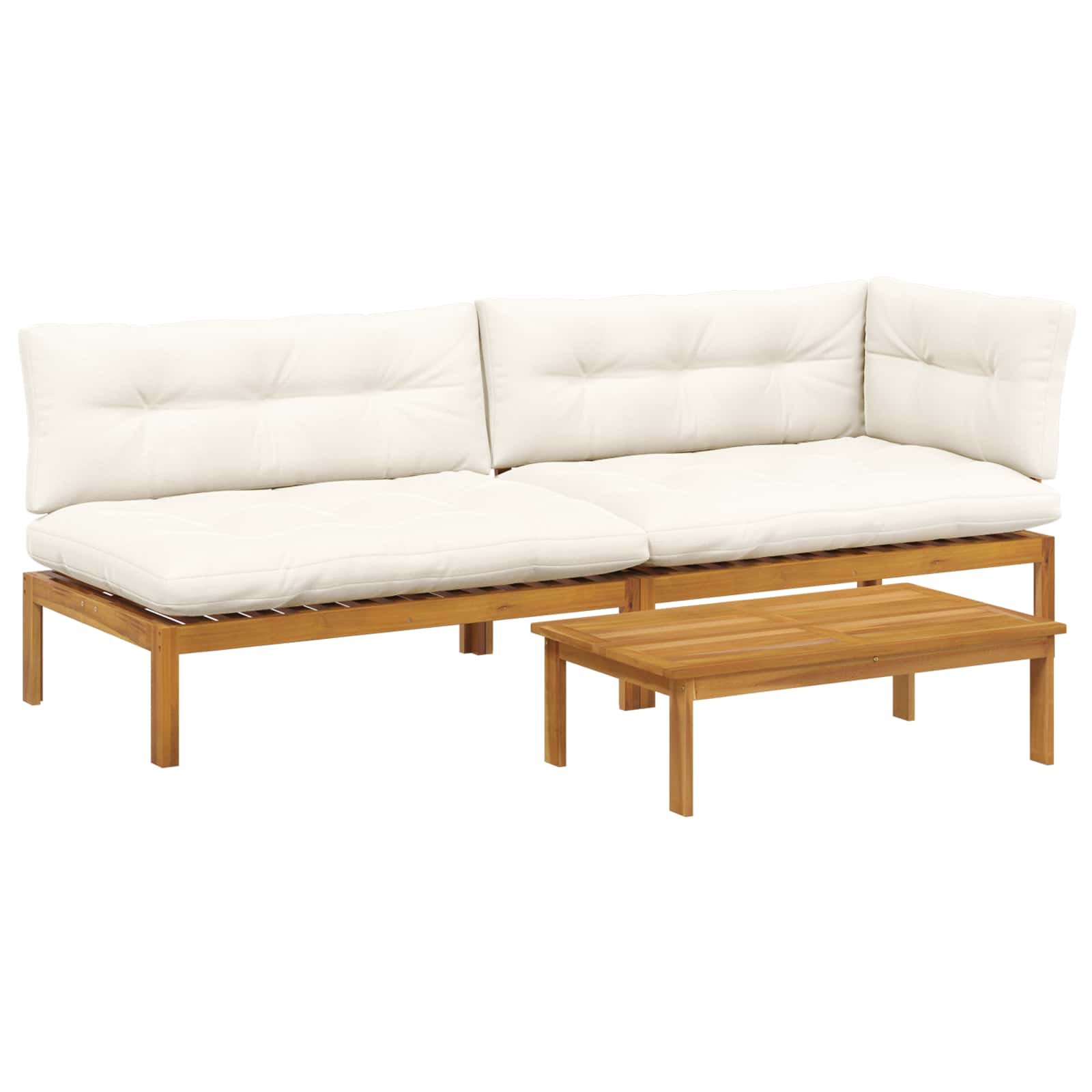 3 Stuk Garden Pallet Sofa Units Massief Acaciahout image 2