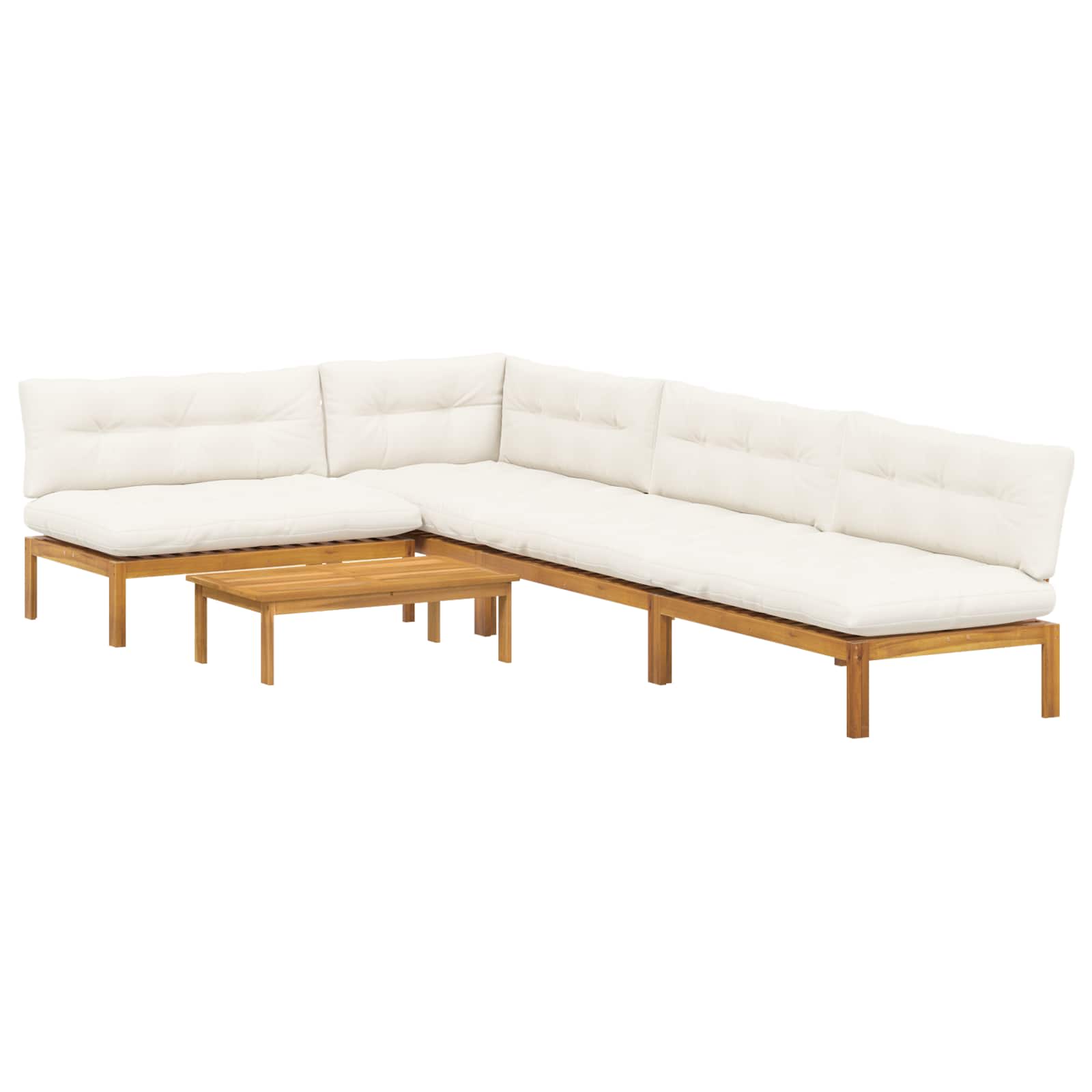 5 Stuk Garden Pallet Sofa Units Massief Acaciahout Naturel image 2