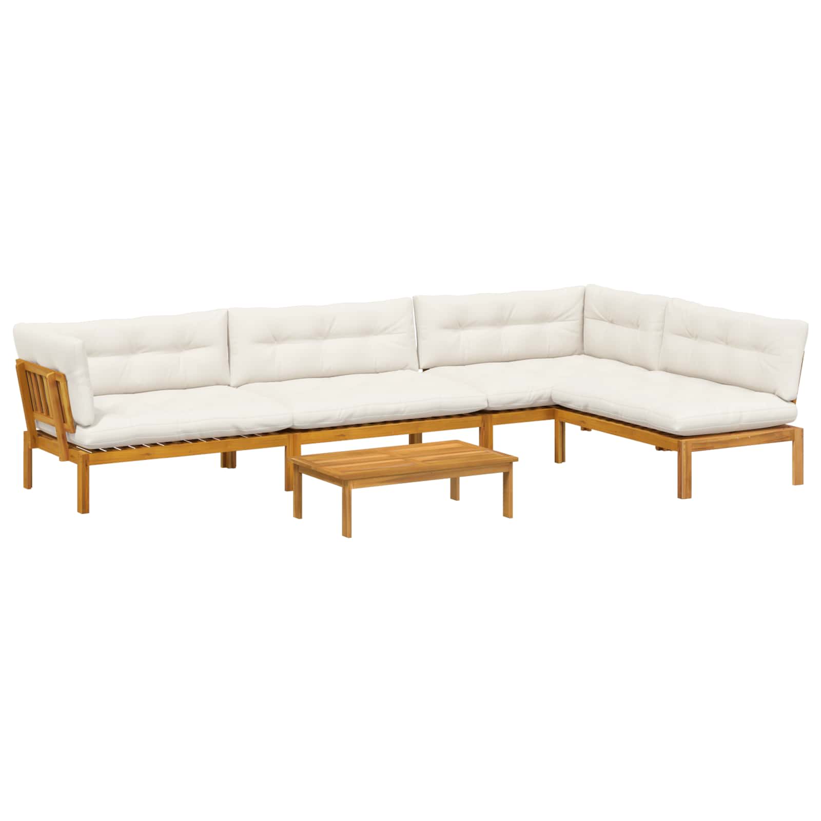 5 Stuk Garden Pallet Sofa Units Massief Acaciahout Naturel image 2