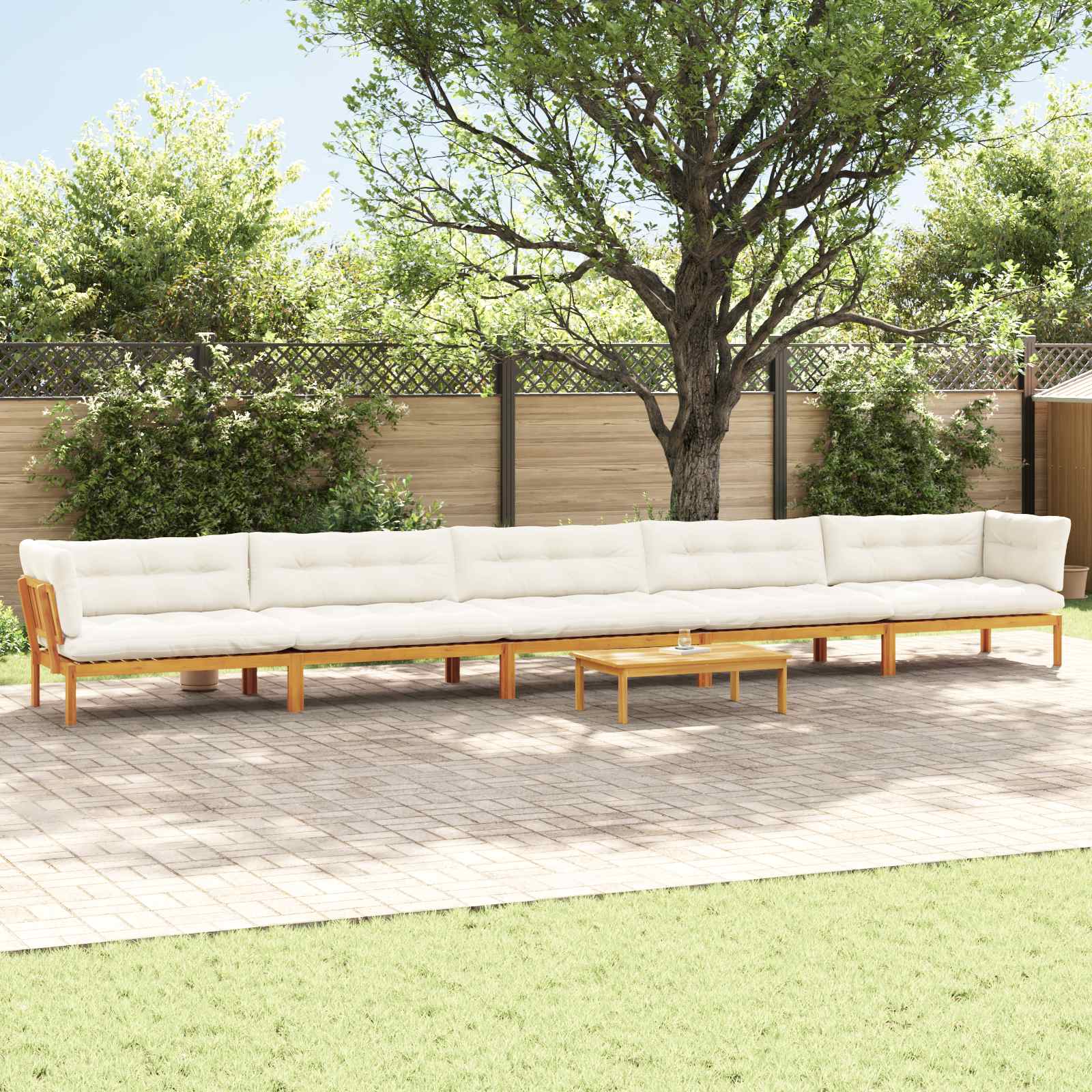 6 Stuk Garden Pallet Sofa Units Massief Acaciahout Naturel image 1