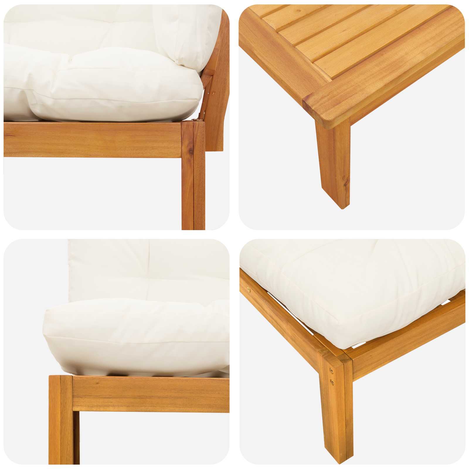 6 Stuk Garden Pallet Sofa Units Massief Acaciahout Naturel image 11