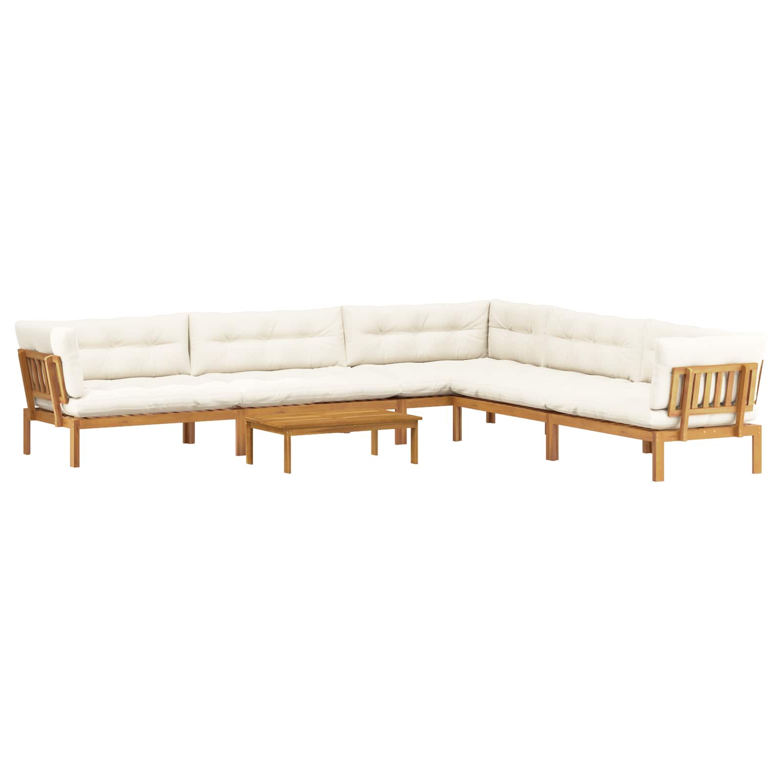 6 Stuk Garden Pallet Sofa Units Massief Acaciahout Naturel image 2