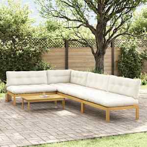 5 Kos Enote vrtne pallet sedeža Masiven les akacije