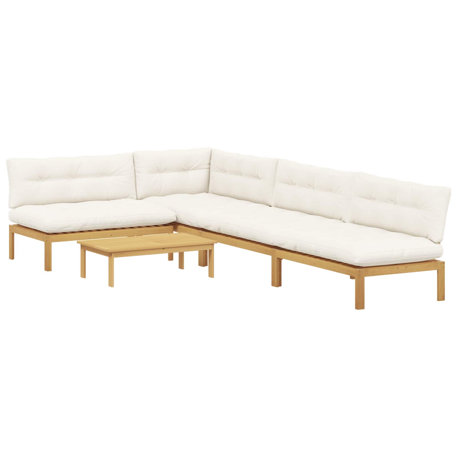 5 Stuk Garden Pallet Sofa Units Massief Acaciahout Licht Bruin image 2