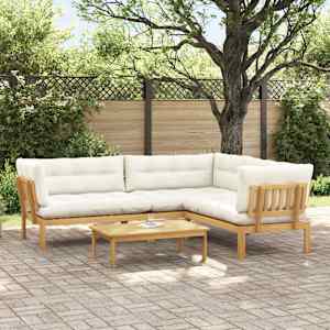 4 Kos Enote vrtne pallet sedeža Masiven les akacije