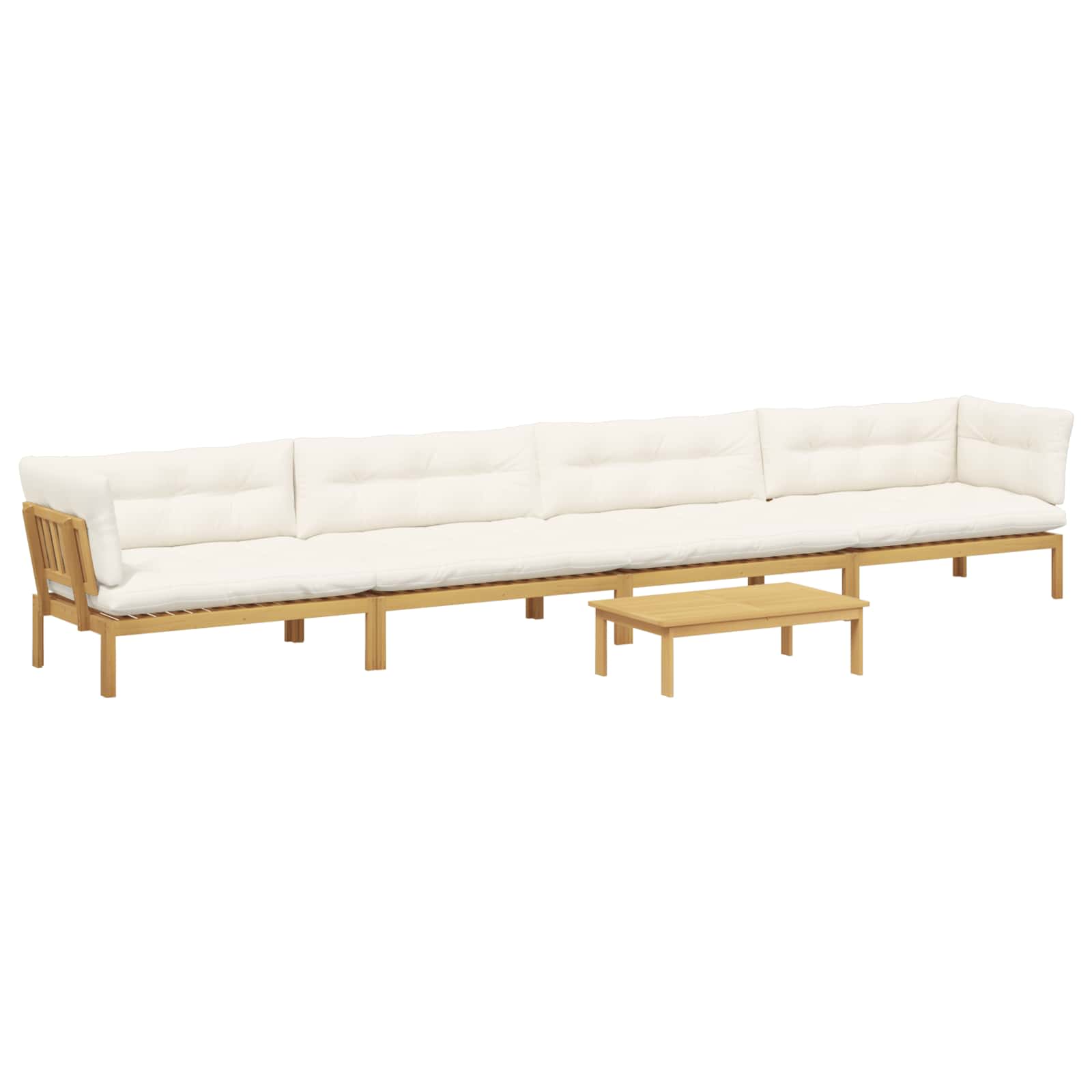 5 Stuk Garden Pallet Sofa Units Massief Acaciahout Licht Bruin image 2