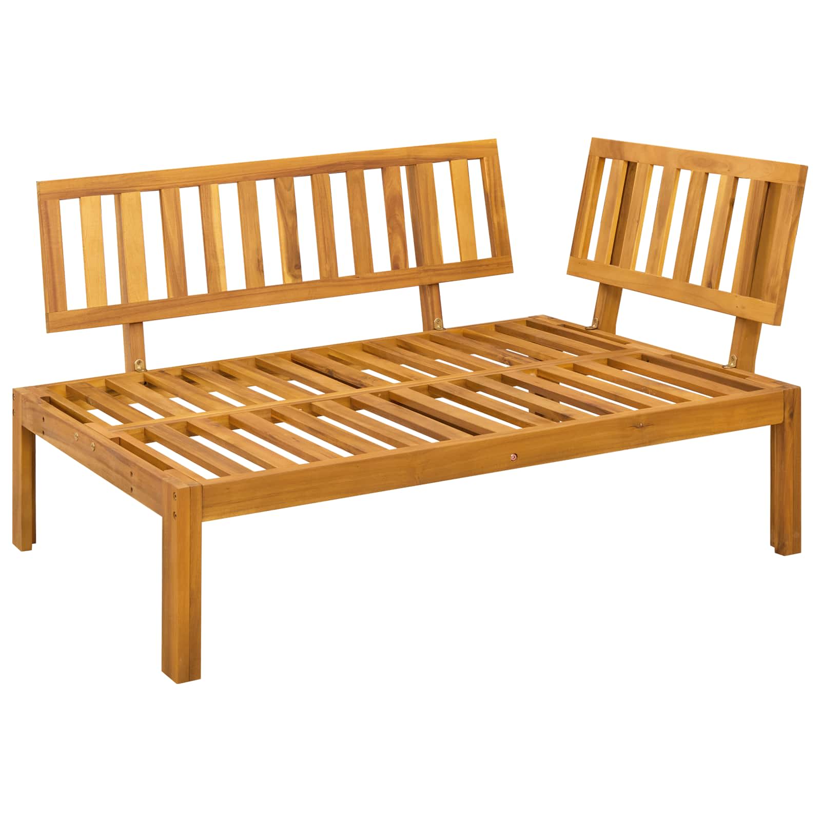 4 Stuk Garden Pallet Sofa Units Massief Acaciahout Naturel image 9