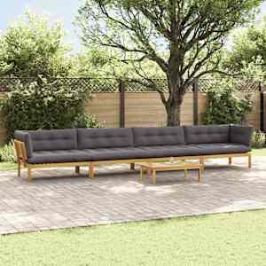 5 Kos Enote vrtne pallet sedeža Masiven les akacije