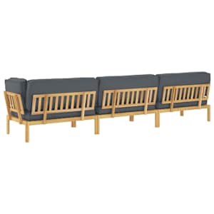 Set pohovek s polštářem 4 pcs Antracit Masivní akátové dřevo - obrázek 12
