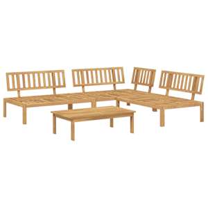 Set pohovek s polštářem 4 pcs Antracit Masivní akátové dřevo - obrázek 3