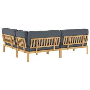 Set pohovek s polštářem 4 pcs Antracit Masivní akátové dřevo - obrázek 12