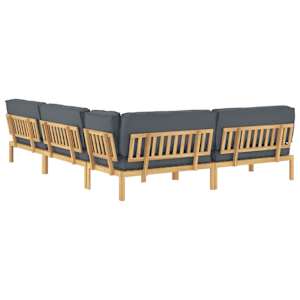 Set pohovek s polštářem 5 pcs Antracit Masivní akátové dřevo - obrázek 12