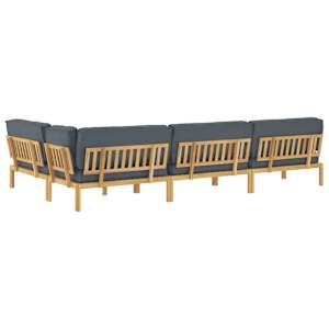 Set pohovek s polštářem 5 pcs Antracit Masivní akátové dřevo - obrázek 12