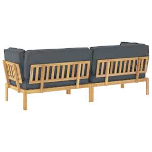 Set pohovek s polštářem 2 pcs Antracit Masivní akátové dřevo - obrázek 10