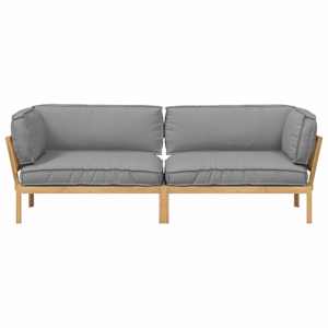 Set pohovek s polštářem 2 pcs Šedá Masivní akátové dřevo - obrázek 8