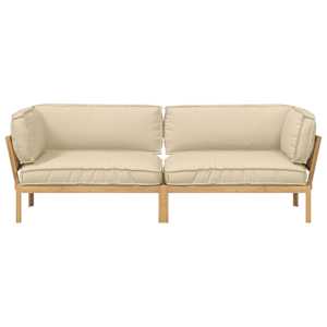 Set pohovek s polštářem 2 pcs Béžová Masivní akátové dřevo - obrázek 8
