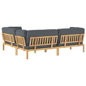 Set pohovek s polštářem 4 pcs Antracit Masivní akátové dřevo - obrázek 11