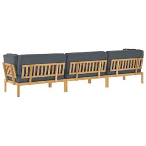 Set pohovek s polštářem 4 pcs Antracit Masivní akátové dřevo - obrázek 12
