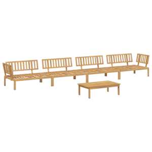 Set pohovek s polštářem 5 pcs Antracit Masivní akátové dřevo - obrázek 3