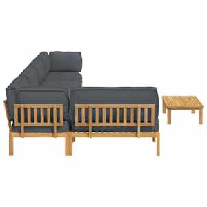 Set pohovek s polštářem 6 pcs Antracit Masivní akátové dřevo - obrázek 11
