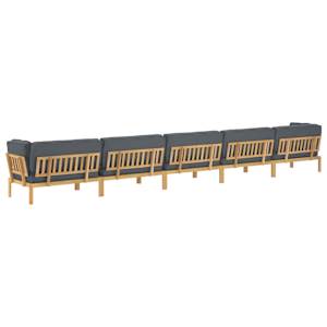 Set pohovek s polštářem 6 pcs Antracit Masivní akátové dřevo - obrázek 12