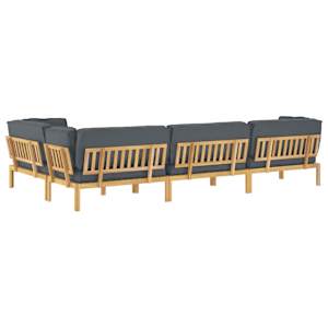 Set pohovek s polštářem 5 pcs Antracit Masivní akátové dřevo - obrázek 12