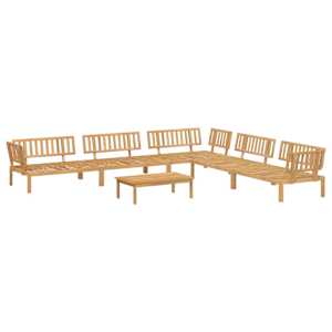 Set pohovek s polštářem 6 pcs Antracit Masivní akátové dřevo - obrázek 3