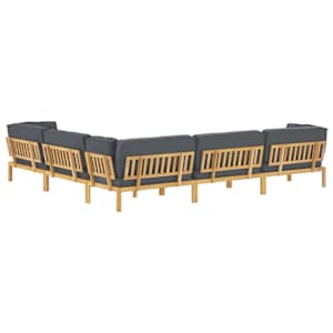 Set pohovek s polštářem 6 pcs Antracit Masivní akátové dřevo - obrázek 12