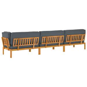 Set pohovek s polštářem 4 pcs Antracit Masivní akátové dřevo - obrázek 12