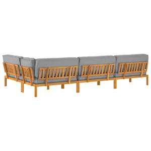 Set pohovek s polštářem 5 pcs Šedá Masivní akátové dřevo - obrázek 12