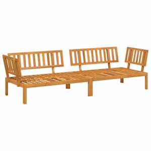 Set pohovek s polštářem 2 pcs Antracit Masivní akátové dřevo - obrázek 3